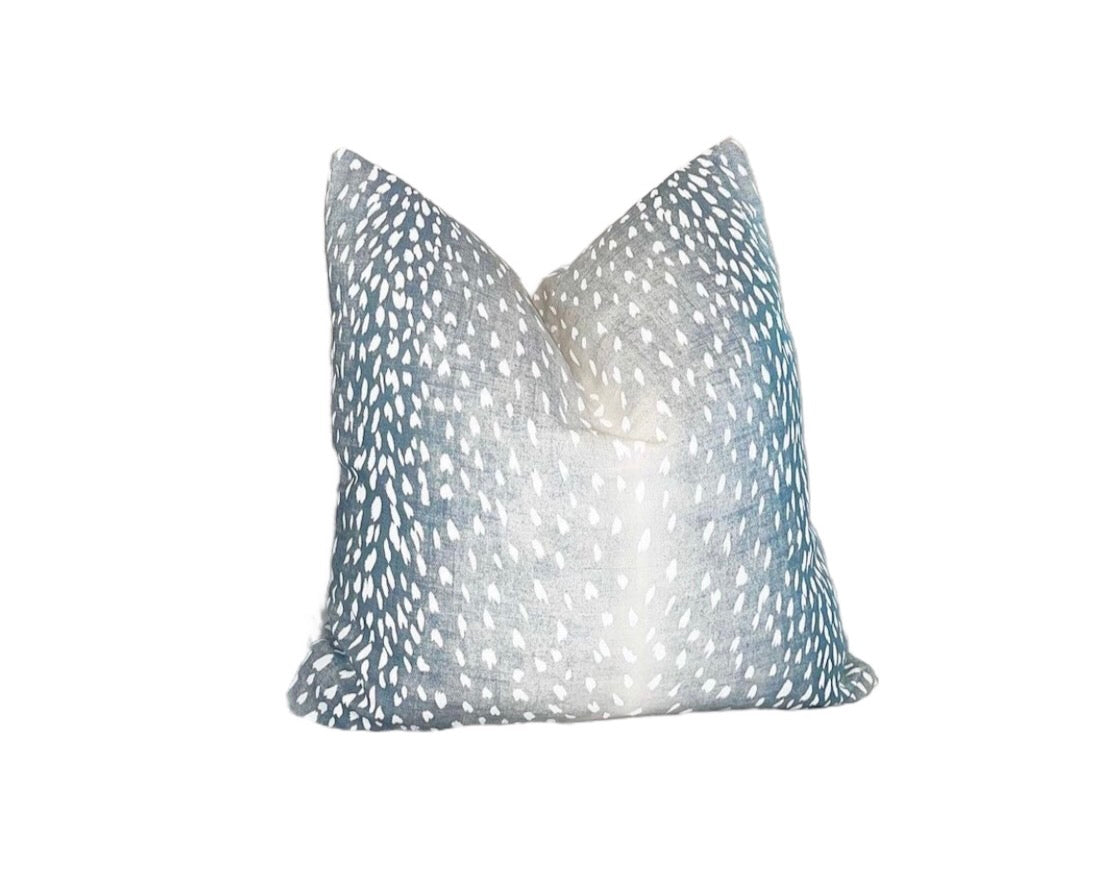 Light Blue Antelope Throw Pillow