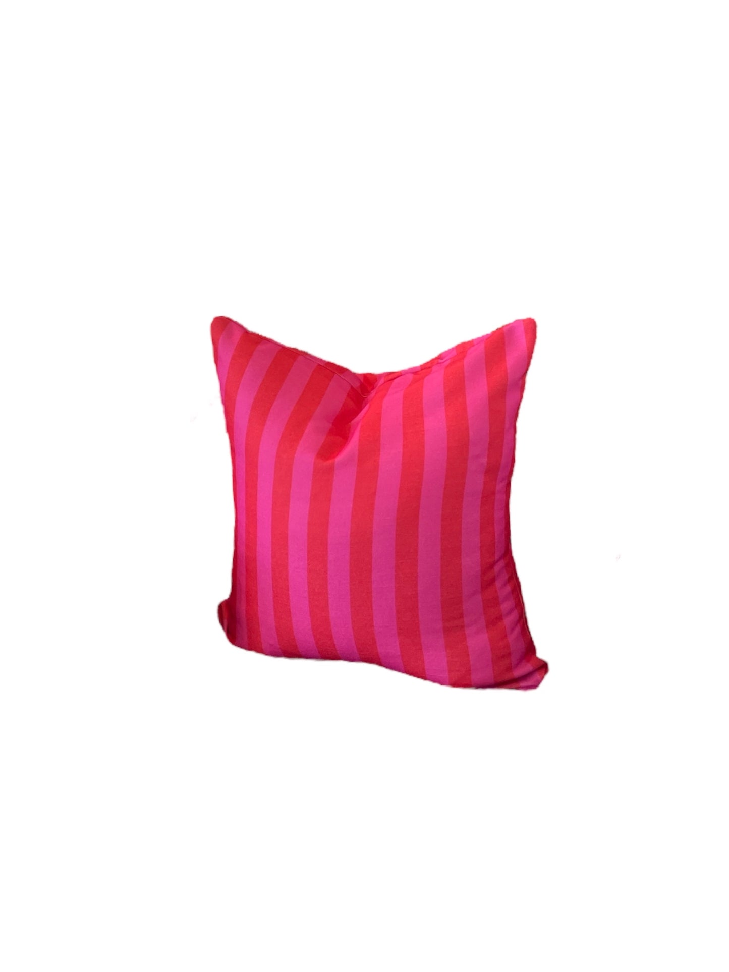 Pink & Red Striped Throw Pillow