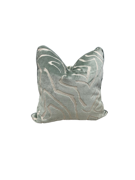 Mint Abstract Throw Pillow