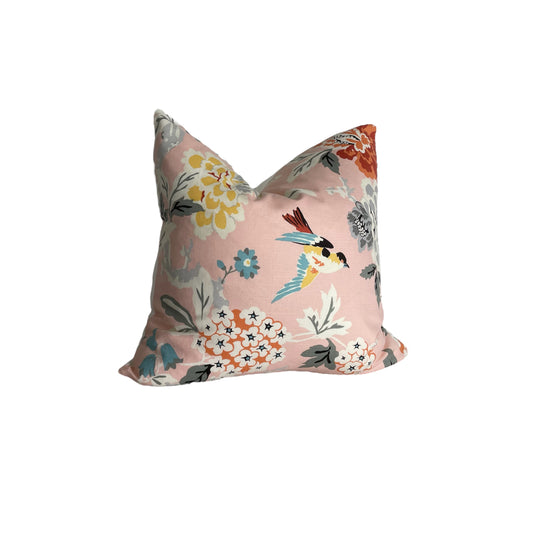 Pink/Multi Floral Throw Pillow