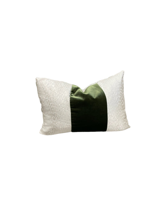 Green & Cream Marble Striped Lumbar