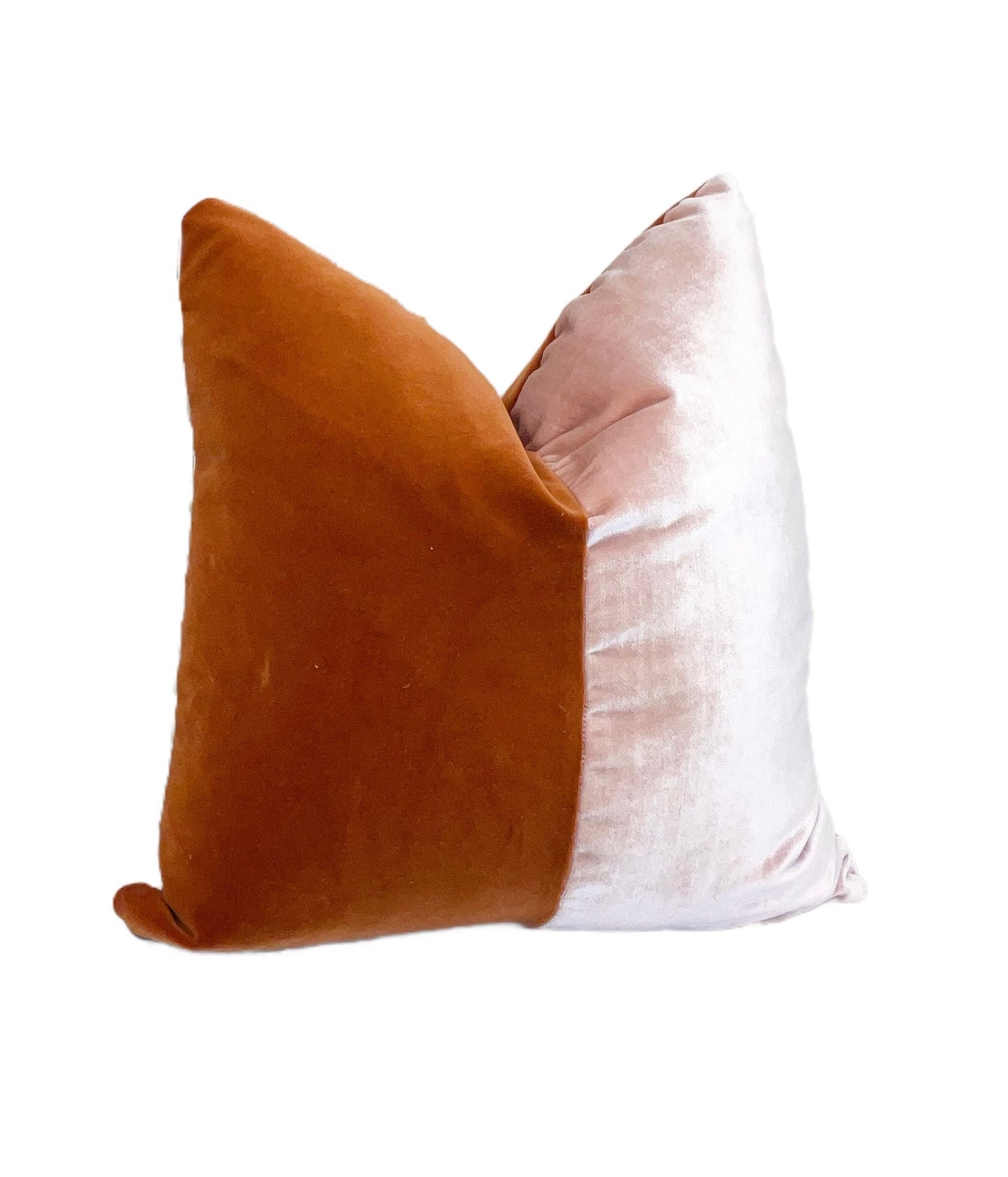 Two Tone Velvet Blush & Rust