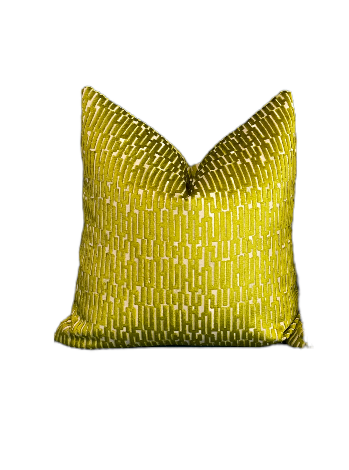 Chartreuse Patterned Velvet