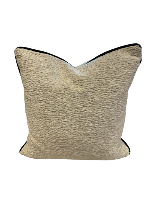 Cream Shearling Throw Pillow