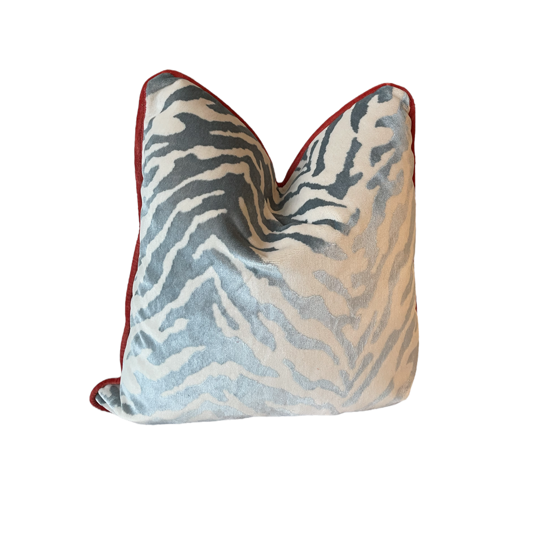 Blue zebra outlet pillow