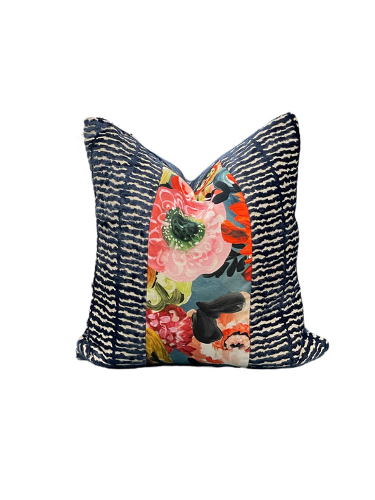 TGC Striped Graffiti Flower Throw Pillows